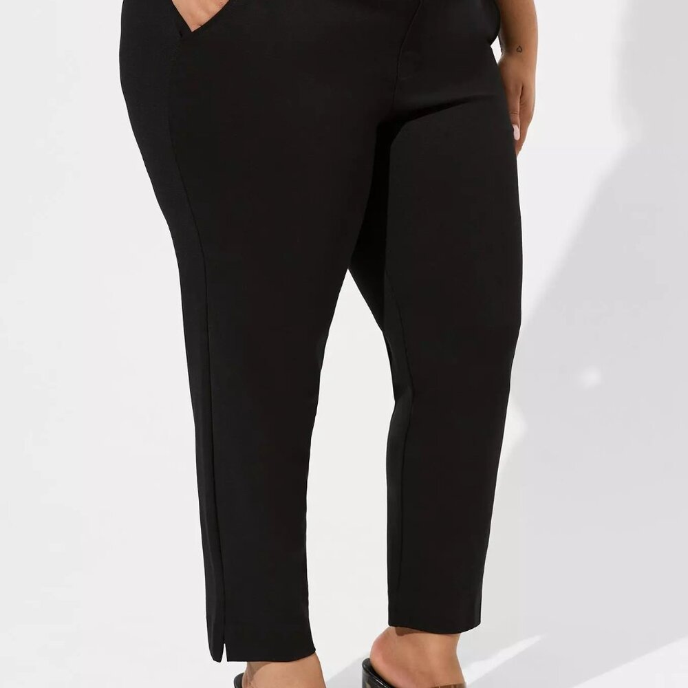 Pull-On Relaxed Taper Studio Luxe Ponte High-Rise Pant